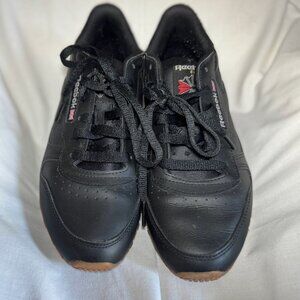 Reebok Classics Classic Leather Shoes Black Women's 8